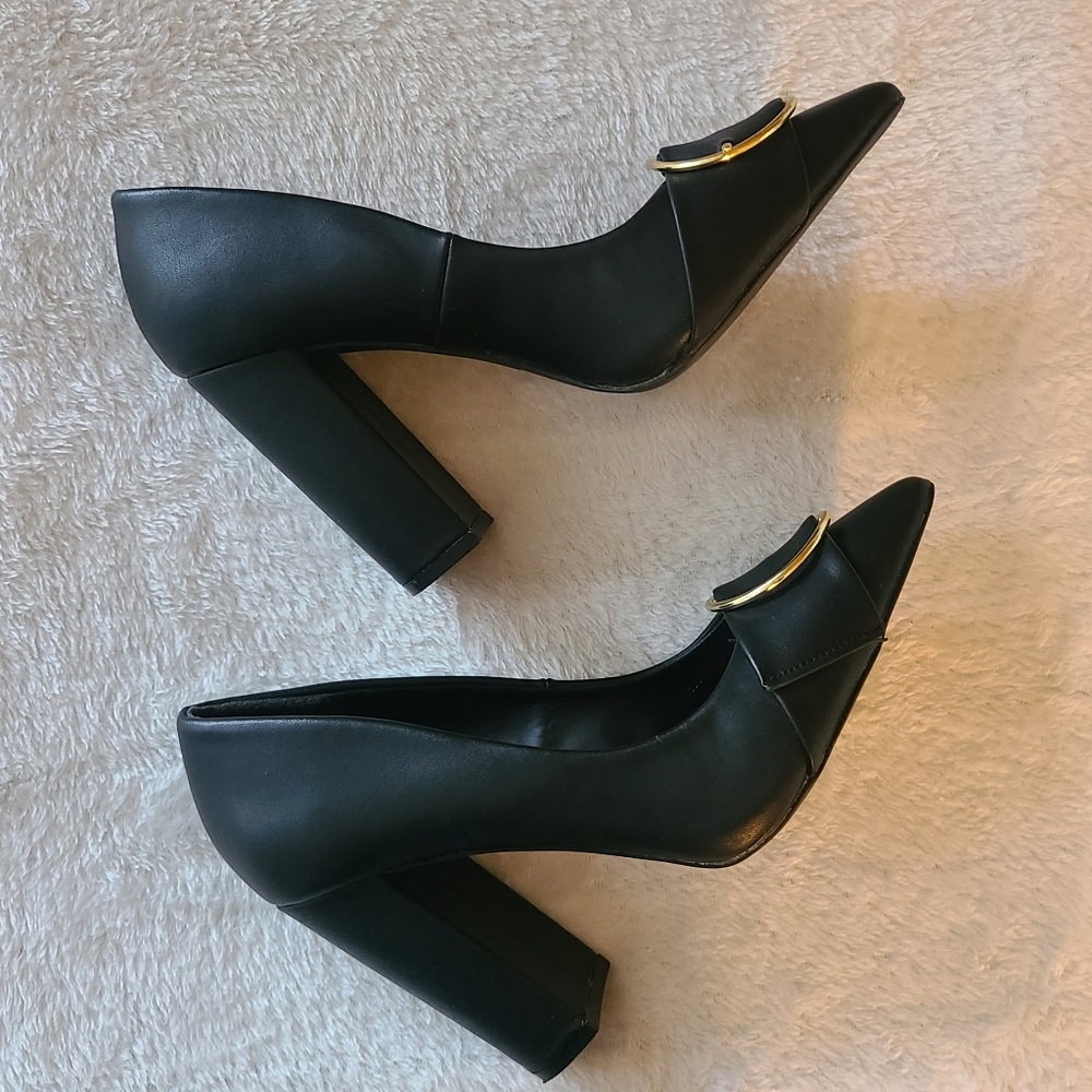 Charlotte Russe Black Chunky Heels